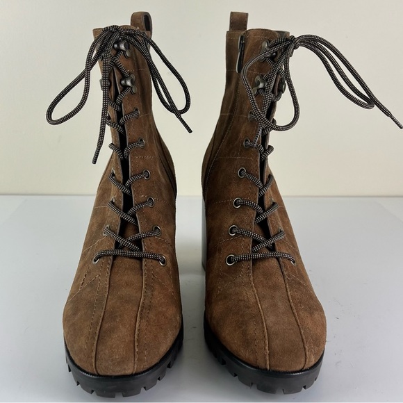 NEW PAIGE BROWN SUEDE ANKLE BOOTS - Picture 10 of 12